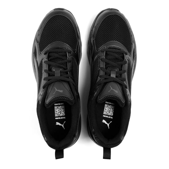 Puma - "Milenio" Tech-Design Sneaker für Herren, Leder, niedrig geschnitten (Dreifaches Schwarz) - Image 4