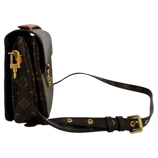 Louis Vuitton Pochette Métis Schultertasche aus braunem beschichtetem Canvas - Image 4