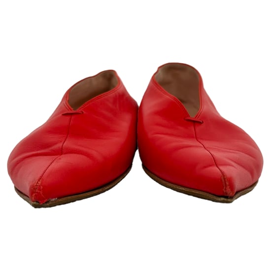Celine Ballerinas mit spitzer Zehenpartie aus rotem Leder - Image 2