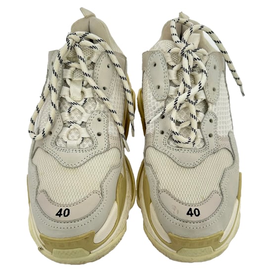 Balenciaga Triple S Sneakers aus cremefarbenem Nylon - Image 3