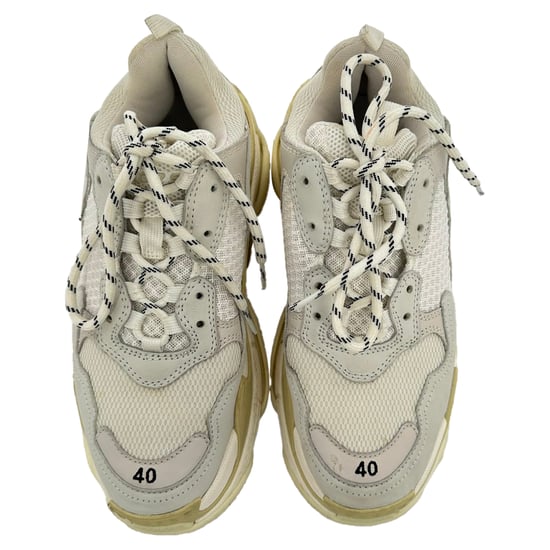 Balenciaga Triple S Sneakers aus cremefarbenem Nylon - Image 4