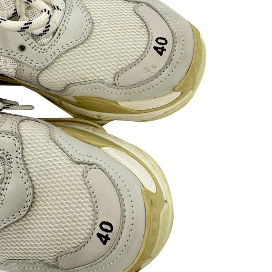 Balenciaga Triple S Sneakers aus cremefarbenem Nylon - Image 6