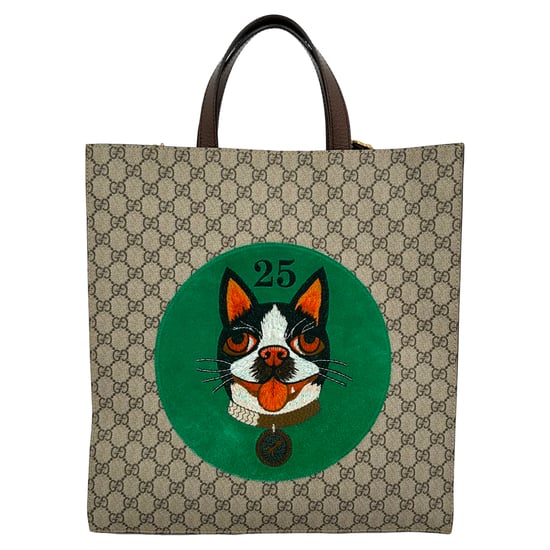 Gucci Bosco Patch GG Supreme Tote Bag aus beigefarbenem beschichtetem Canvas - Image 3