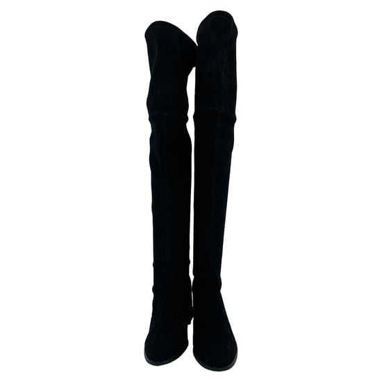 Stuart Weitzman Tieland Overknee-Stiefel aus schwarzem Wildleder - Image 3