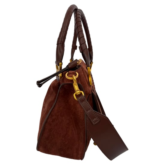 Chloé Medium Marcie Handtasche aus braunem Wildleder - Image 5