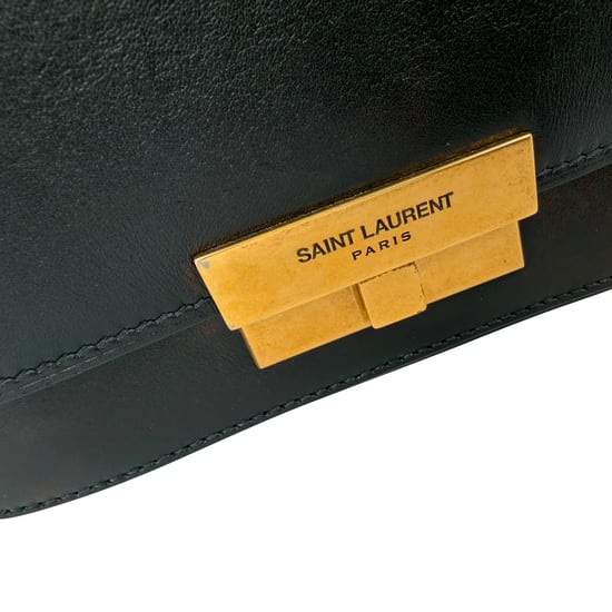 Kleine Betty Satchel-Tasche von Saint Laurent aus schwarzem Leder - Image 5