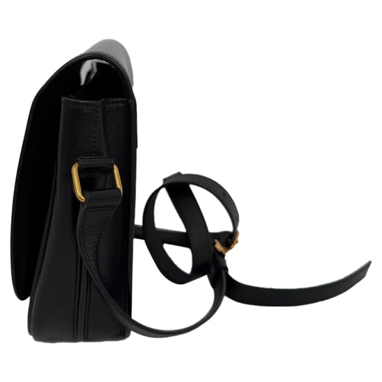 Kleine Betty Satchel-Tasche von Saint Laurent aus schwarzem Leder - Image 6