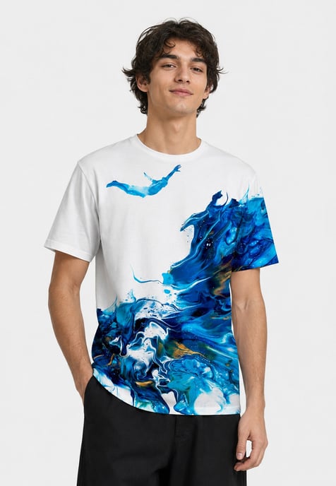 Farbgieß-Diver T-Shirt - Image 2