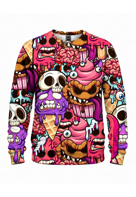 Unisex-Sweatshirt „Zombie-Eiscreme“ Mr. Gugu & Miss GO mit Allover-Print - Image 1