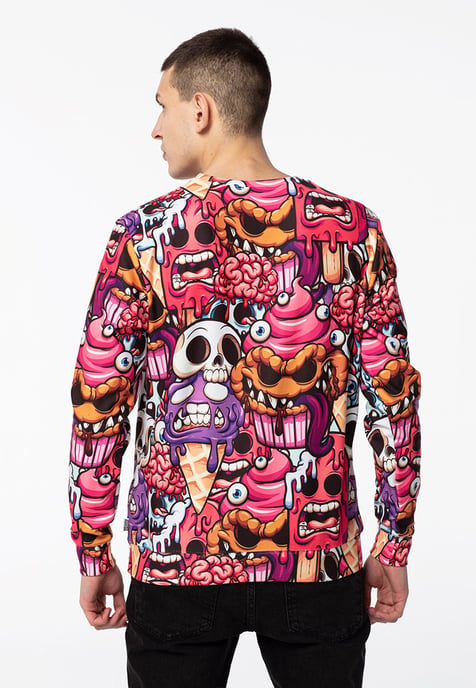 Unisex-Sweatshirt „Zombie-Eiscreme“ Mr. Gugu & Miss GO mit Allover-Print - Image 3