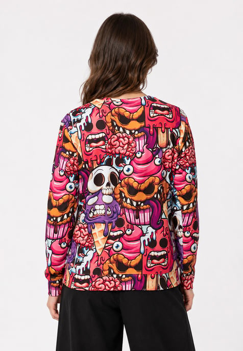 Unisex-Sweatshirt „Zombie-Eiscreme“ Mr. Gugu & Miss GO mit Allover-Print - Image 5