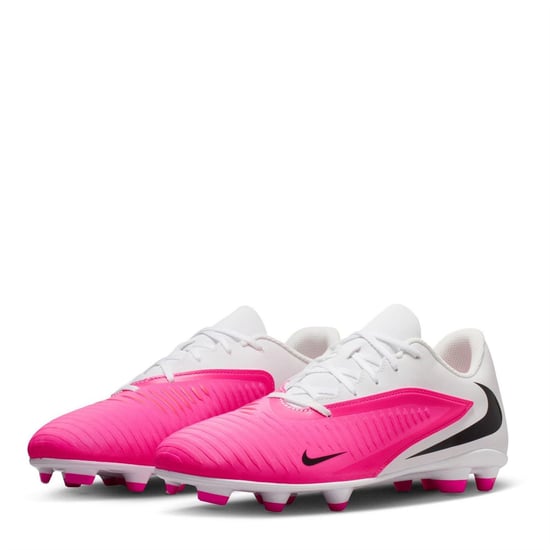 Nike - "Phantom 6 Low Club" Fußballschuhe mit festem Boden für Herren (Weiß/Pink) - Image 4
