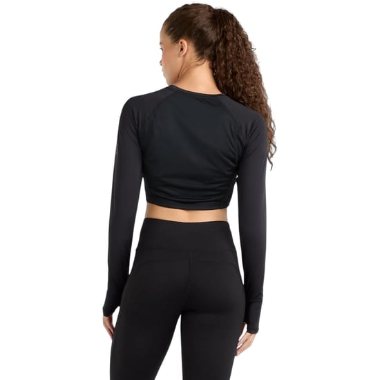 Umbro - Kurzes Top für Damen, Training, Bodycon, Raglan langärmelig (Schwarz) - Image 2