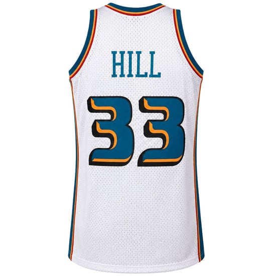 Mitchell & Ness NBA Detroit Pistons #33 Hill Herren Silber Weste - Image 2