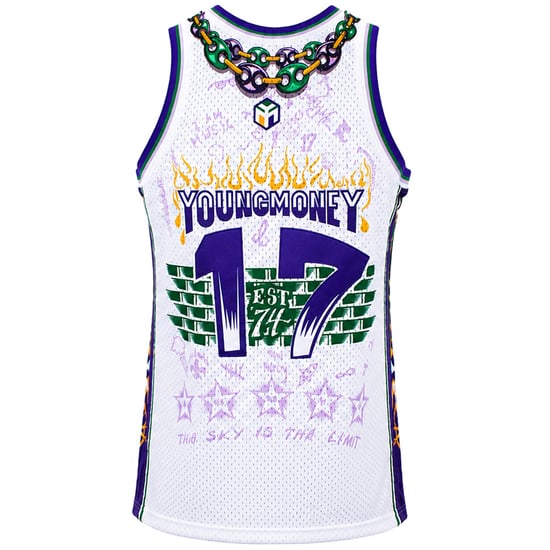 Mitchell & Ness NBA Young Money x New Orleans Jazz Herrenweißes Weste - Image 2