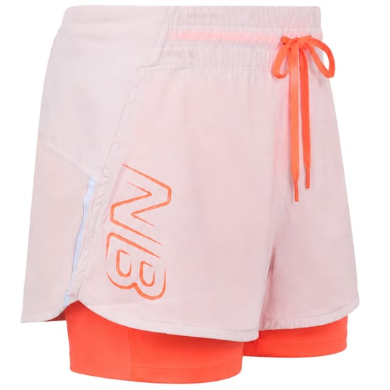 New Balance 2in1 Impact Run Damenkurze Hose Weiß - Image 2