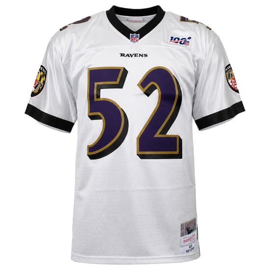 Mitchell & Ness NFL Baltimore Ravens #52 R.Lewis Platin Weißes Trikot - Image 1