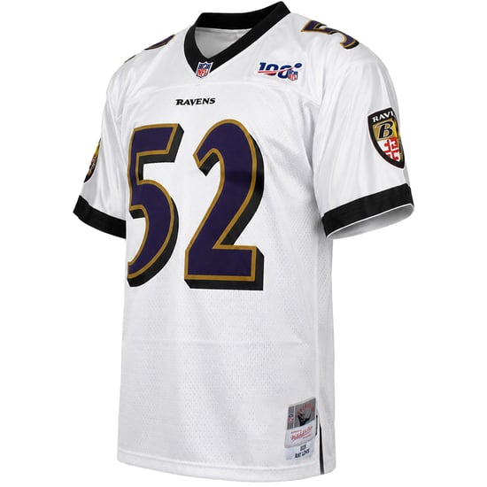 Mitchell & Ness NFL Baltimore Ravens #52 R.Lewis Platin Weißes Trikot - Image 3