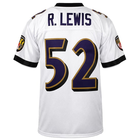 Mitchell & Ness NFL Baltimore Ravens #52 R.Lewis Platin Weißes Trikot - Image 4