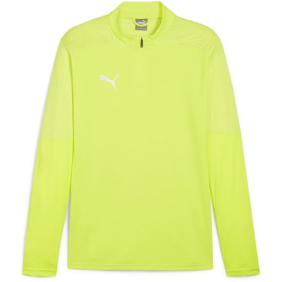 Puma - "TeamFinal" Fleece-Oberteil für Herren, mit kurzem Reißverschluss, Training (Gelb) - Image 2