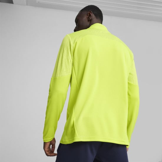 Puma - "TeamFinal" Fleece-Oberteil für Herren, mit kurzem Reißverschluss, Training (Gelb) - Image 4