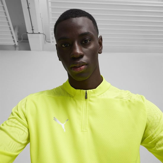 Puma - "TeamFinal" Fleece-Oberteil für Herren, mit kurzem Reißverschluss, Training (Gelb) - Image 5
