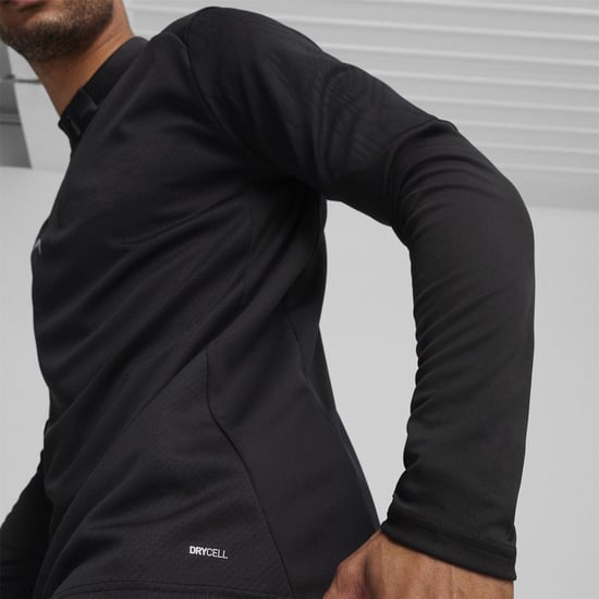 Puma - "TeamFinal" Fleece-Oberteil für Herren, mit kurzem Reißverschluss, Training (Schwarz) - Image 5