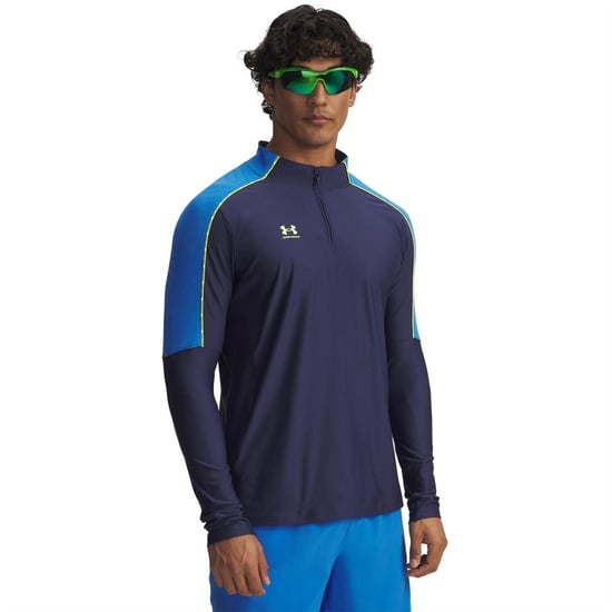 Under Armour - "Challenger Pro" Midlayer für Herren, mit kurzem Reißverschluss (Blau) - Image 1