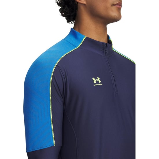 Under Armour - "Challenger Pro" Midlayer für Herren, mit kurzem Reißverschluss (Blau) - Image 3