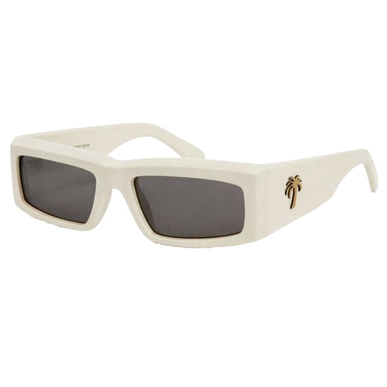 Palm Angels - "Yreka" Rechteck-Sonnenbrille für Herren (Weiß/Dunkelgrau) - Image 1