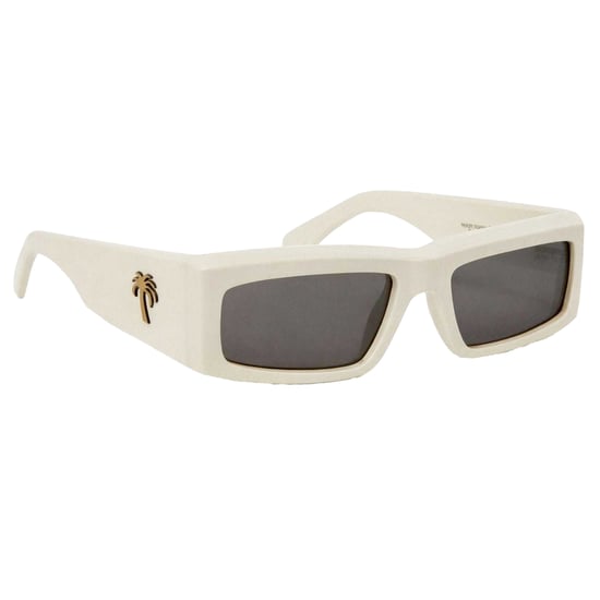 Palm Angels - "Yreka" Rechteck-Sonnenbrille für Herren (Weiß/Dunkelgrau) - Image 2