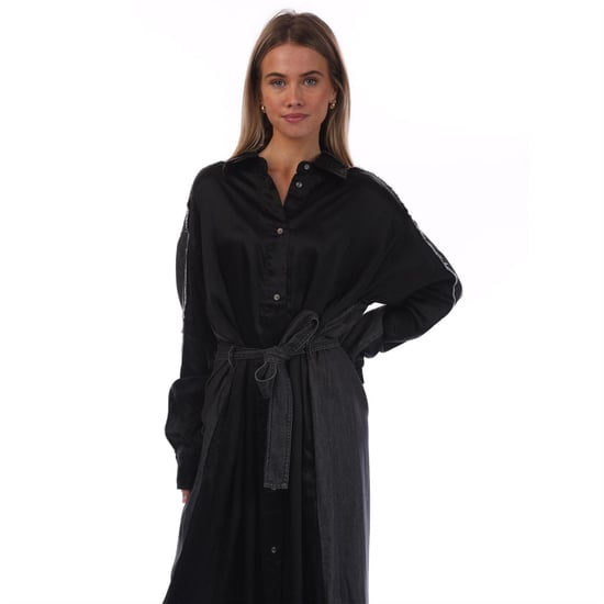 Diesel - "D-Paige-Stram" Hemdblusenkleid für Damen, Kunstseide (Schwarz) - Image 3