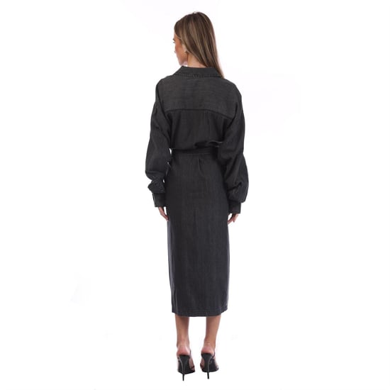 Diesel - "D-Paige-Stram" Hemdblusenkleid für Damen, Kunstseide (Schwarz) - Image 4