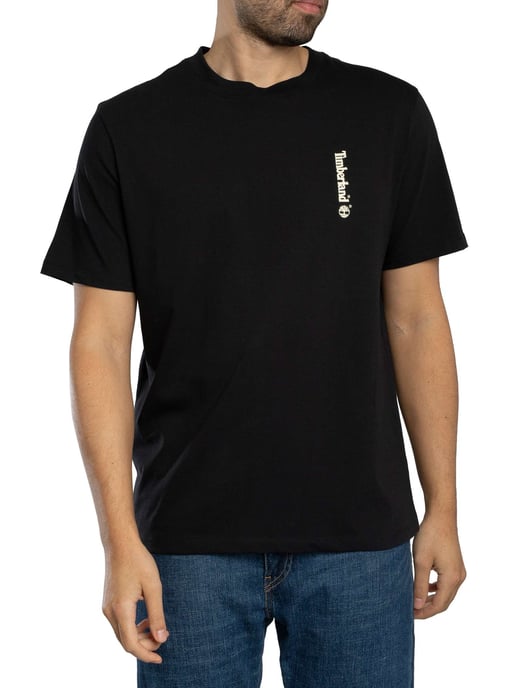 Timberland T-Shirt Mit Ovalem Logo Auf Der Rückseite, Schwarz - Image 1