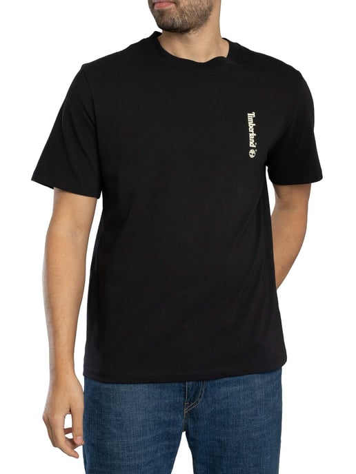 Timberland T-Shirt Mit Ovalem Logo Auf Der Rückseite, Schwarz - Image 2