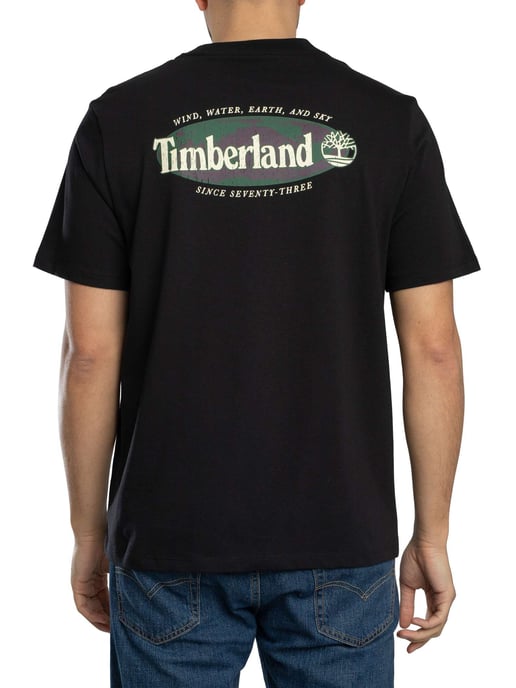 Timberland T-Shirt Mit Ovalem Logo Auf Der Rückseite, Schwarz - Image 3