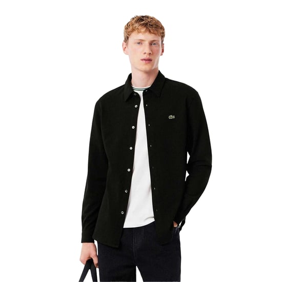 Lacoste - Hemd für Herren, Schmal, Langärmlig (Schwarz) - Image 4