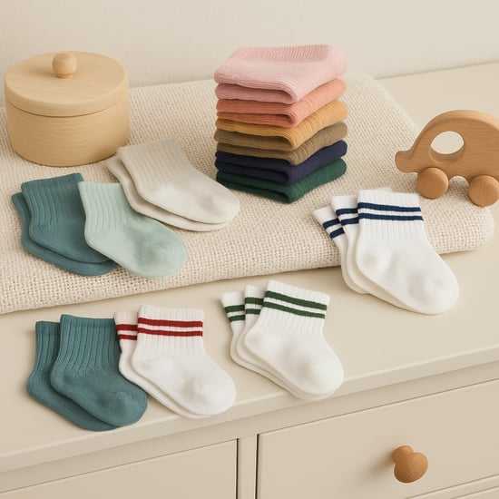 Bistyle Baby-Knöchelsocken mit rutschfester Sohle, 6 Paar | Socken aus Bio-Baumwolle für Neugeborene, Babys und Kleinkinder | Knöchelsocken für Jungen und Mädchen - Image 4