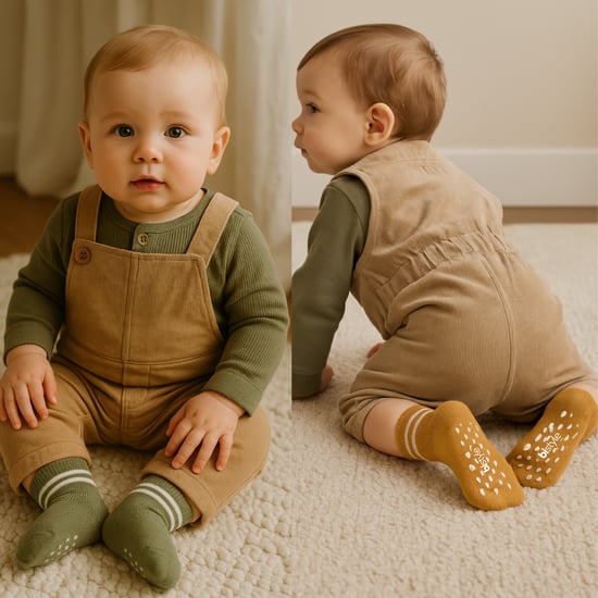 Bistyle Baby-Knöchelsocken mit rutschfester Sohle, 5 Paar | Anti-Rutsch-Socken für Neugeborene, Babys und Kleinkinder aus Bio-Baumwolle | Knöchelsocken für Jungen und Mädchen - Image 2