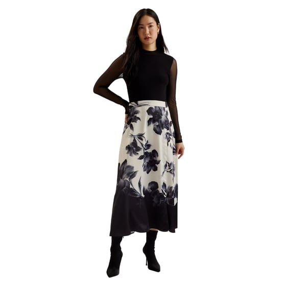 Ted Baker Wmd Selnaa Mesh Top Bedruckter Rock Midikleid - Image 2
