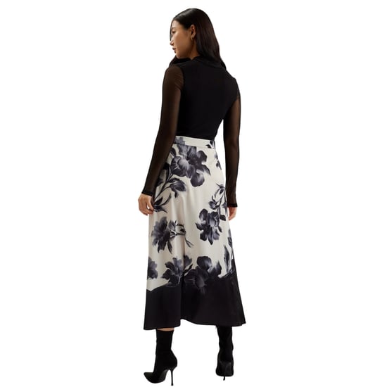 Ted Baker Wmd Selnaa Mesh Top Bedruckter Rock Midikleid - Image 4
