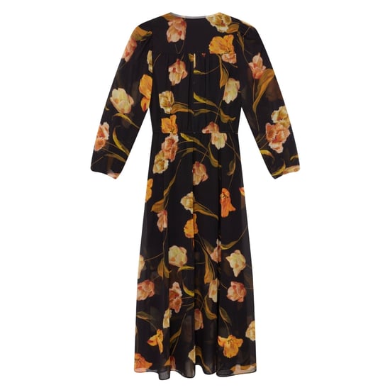 Schwarzes Midikleid Mit Netzoberteil Von Ted Baker - Image 2