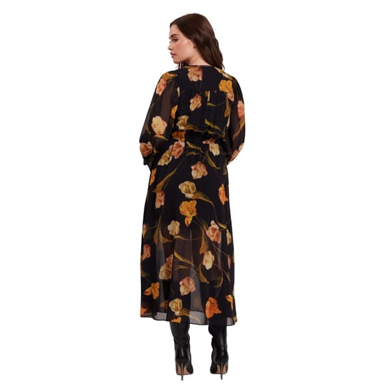 Schwarzes Midikleid Mit Netzoberteil Von Ted Baker - Image 6