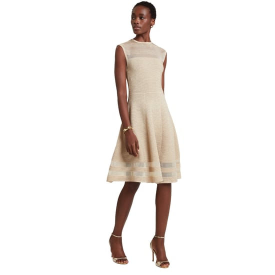 Ted Baker Saalli Strickkleid Aus Naturholz Mit Unsichtbarem Einsatz - Image 3
