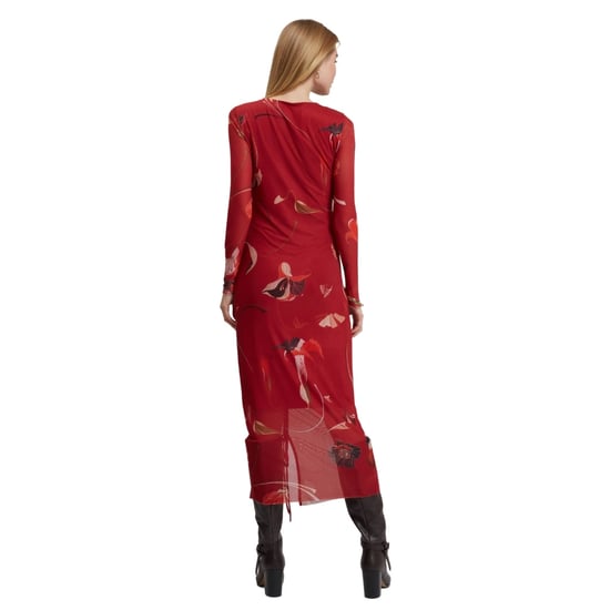Ted Baker Jazzy Bodycon Mesh Raffkleid In Rot, Midi-länge - Image 5