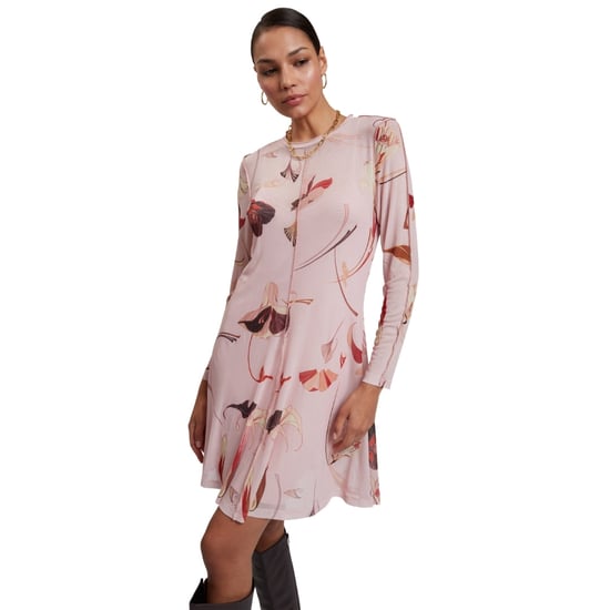 Ted Baker Mesh Langarm-midikleid In Hellrosa - Image 2