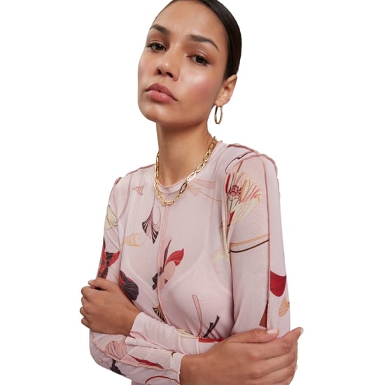 Ted Baker Mesh Langarm-midikleid In Hellrosa - Image 4