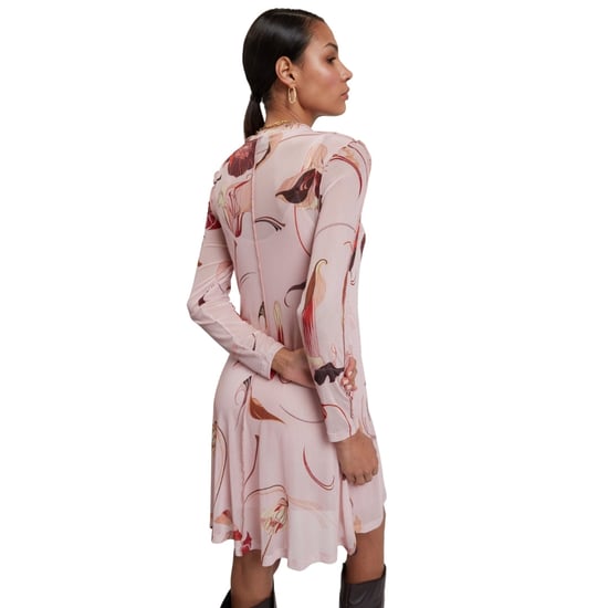 Ted Baker Mesh Langarm-midikleid In Hellrosa - Image 5
