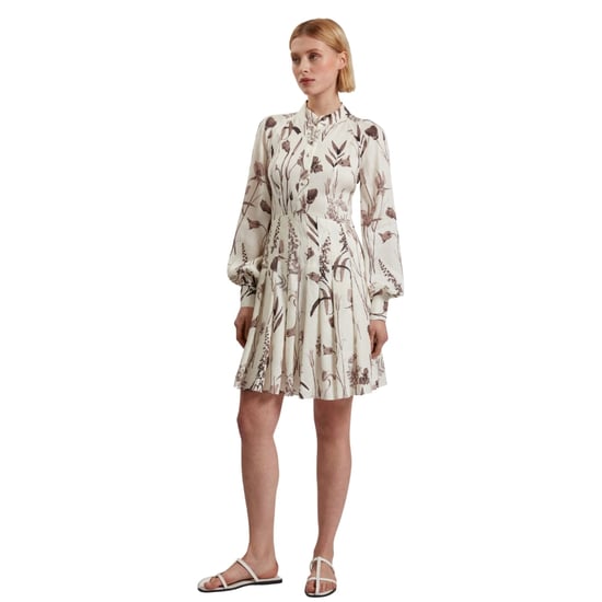Ted Baker Wmd Elodiza Leinen-seiden-plissee-minikleid - Image 3