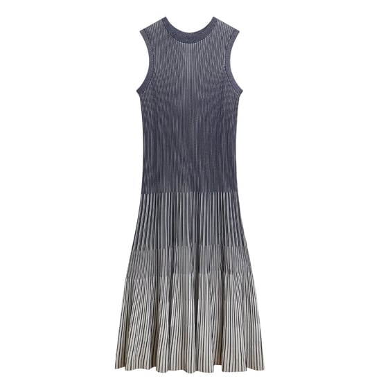Ted Baker Dilyaa Strickkleid Mit Strukturierten Streifen In Marineblau - Image 1